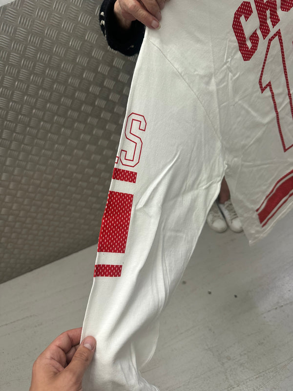 CROOKS & CASTLES GUNNERS LONG SLEEVED T-SHIRT - WHITE