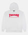 THRASHER SKATE MAG HOODY - WHITE WITH RED LOGO