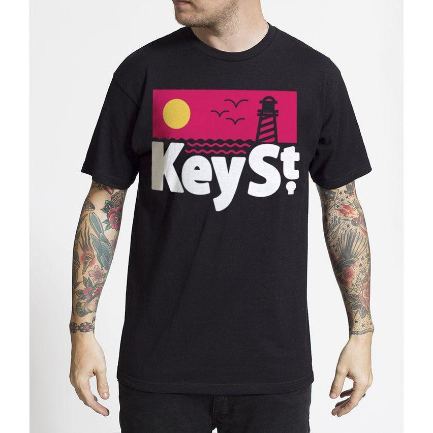 KEY STREET COASTLINE T-SHIRT - BLACK