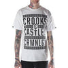 CROOKS & CASTLES CRMNLGY T-SHIRT - WHITE