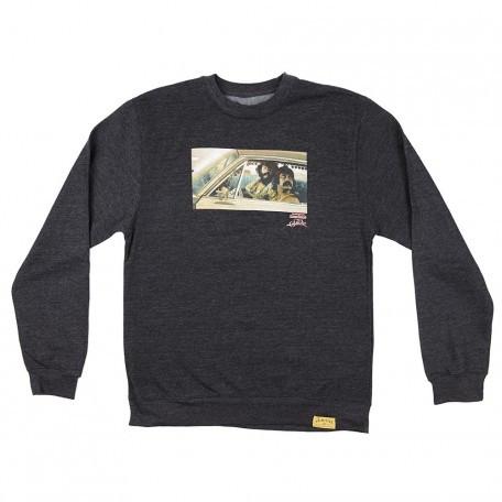 PRIMITIVE CHEECH & CHONG ACT COOL CREWNECK SWEATSHIRT - CHARCOAL HEATHER