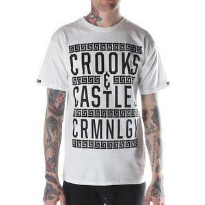 CROOKS & CASTLES CRMNLGY T-SHIRT - WHITE