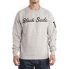 BLACK SCALE SCRIPT LOGO LOGOTYPE CREWNECK SWEATSHIRT - HEATHER GREY