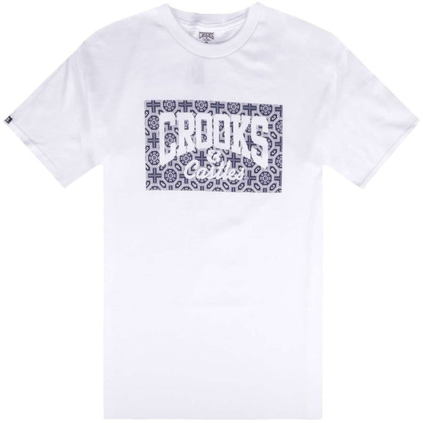 CROOKS & CASTLES NATIVE MANOR CORE LOGO T-SHIRT - WHITE