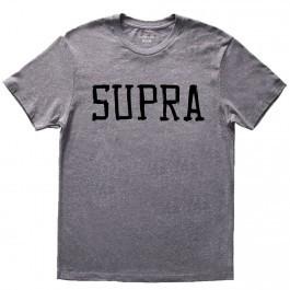 SUPRA SKETCH BLOCK T-SHIRT - HEATHER GREY