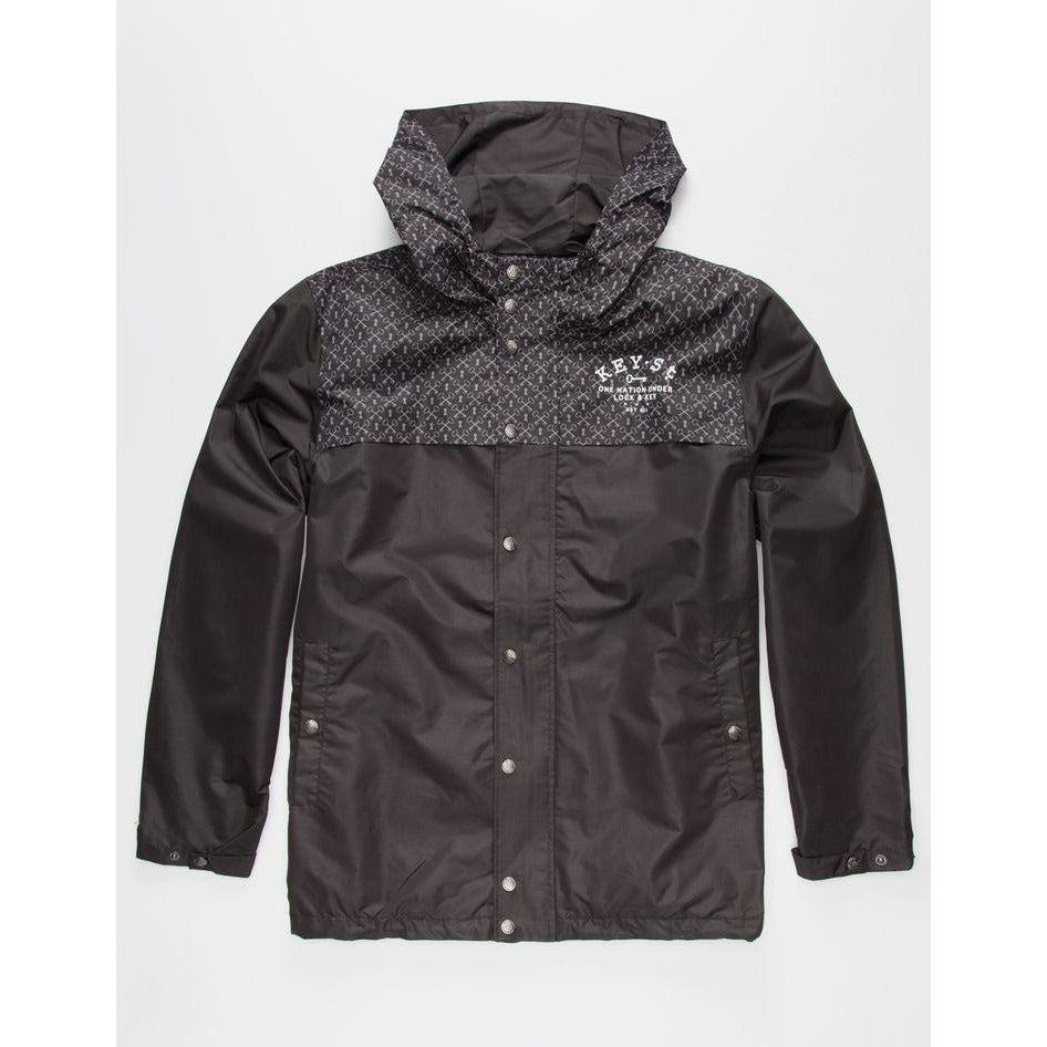 KEY STREET TAHOE WINDBREAKER JACKET - BLACK