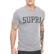 SUPRA SKETCH BLOCK T-SHIRT - HEATHER GREY