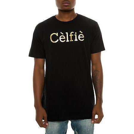 REASON CELFIE GRAPHIC T-SHIRT - BLACK & GOLD
