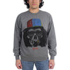 ROOK - CROSSED SKULL CREWNECK SWEATSHIRT - HEATHER GREY