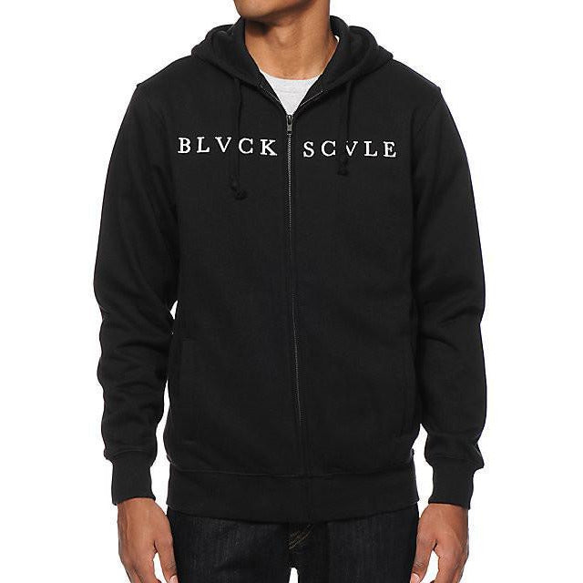 BLACK SCALE STARPHOMET ZIP HOODIE - BLACK