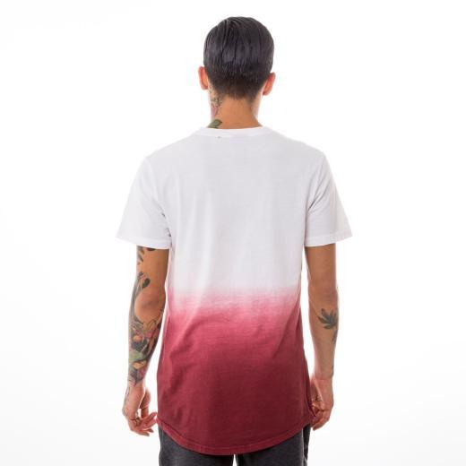 KING APPAREL SCRIPT DIP DYE T-SHIRT - MAROON