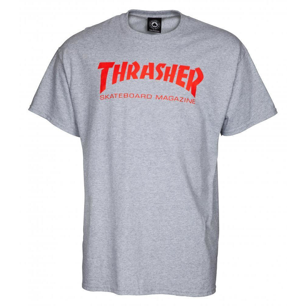 THRASHER SKATE MAG T-SHIRT - GREY/RED