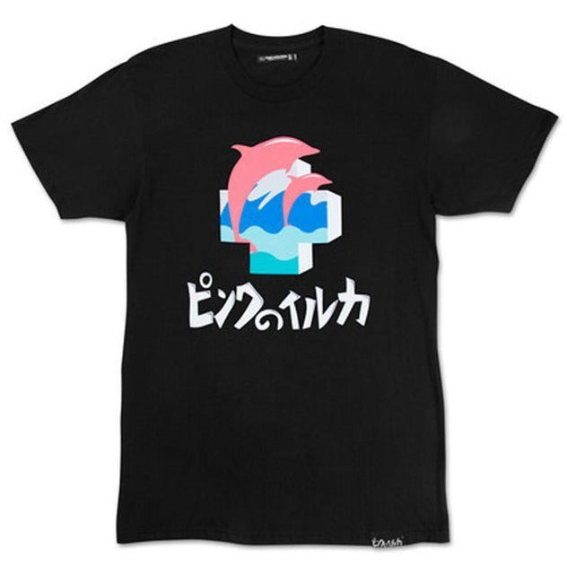 PINK DOLPHIN 3D CORE LOGO T-SHIRT - BLACK