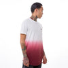 KING APPAREL SCRIPT DIP DYE T-SHIRT - MAROON