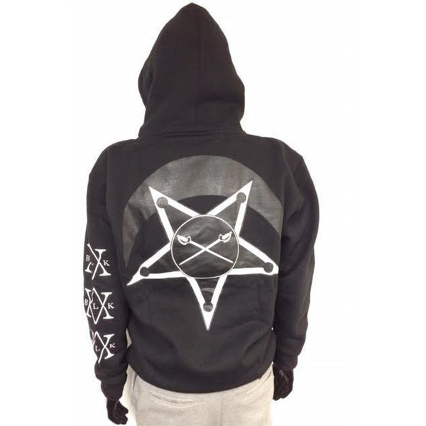 BLACK SCALE TRADITIONAL LOGOTYPE PULLOVER HOODIE - BLACK