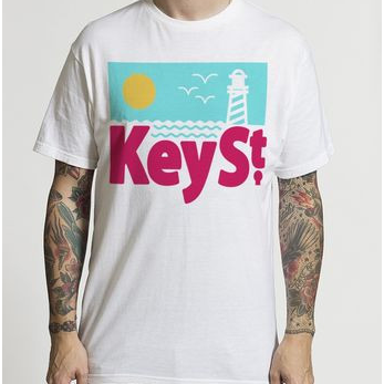 KEY STREET COASTLINE T-SHIRT - WHITE