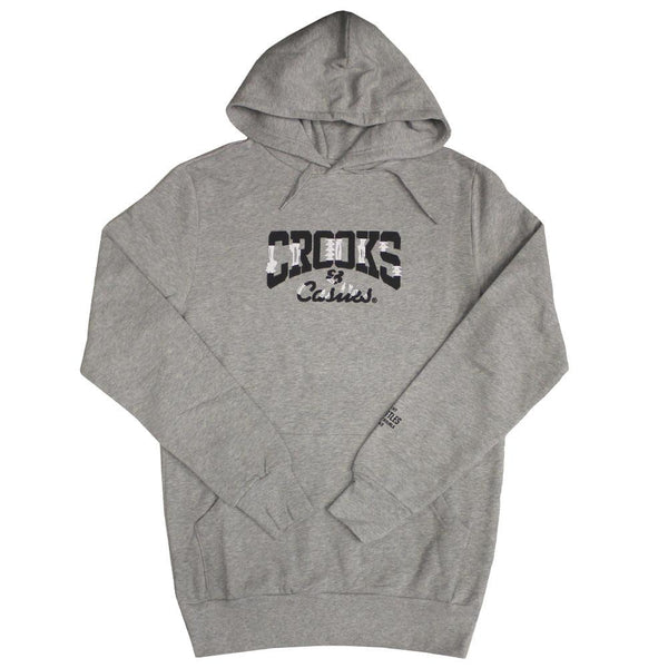 CROOKS & CASTLES BRIGADE PULLOVER HOODIE - HEATHER GREY