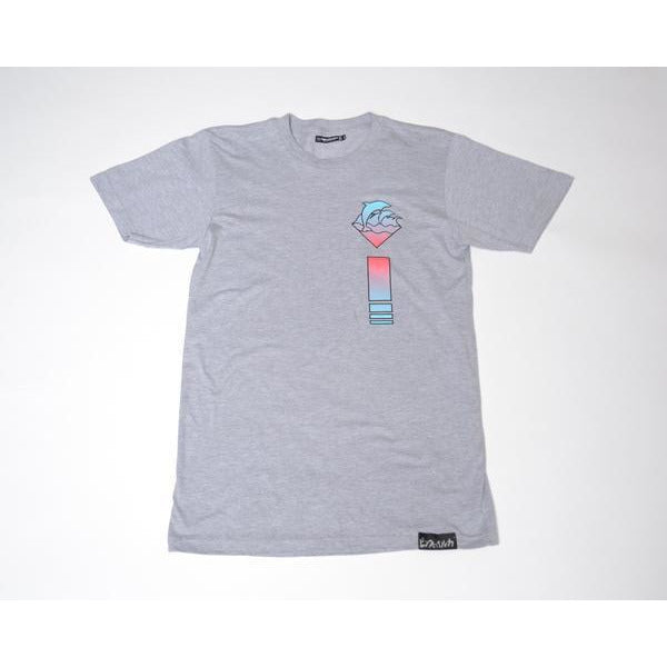 PINK DOLPHIN WAVES PULSE T-SHIRT - GREY