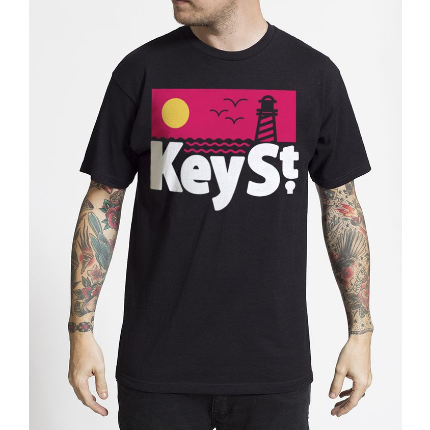 KEY STREET COASTLINE T-SHIRT - BLACK