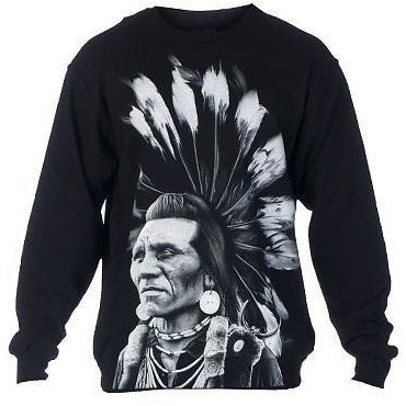 ROOK CHIEF EAGLE MENS CREWNECK SWEATSHIRT - BLACK