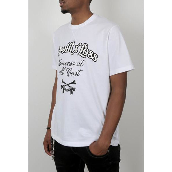 PROFIT X LOSS SUCCESS  T-SHIRT - WHITE