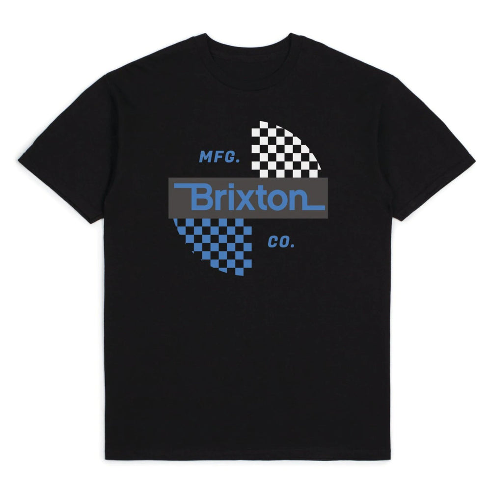BRIXTON PANIC SHORT SLEEVE TAILORED TEE - BLACK