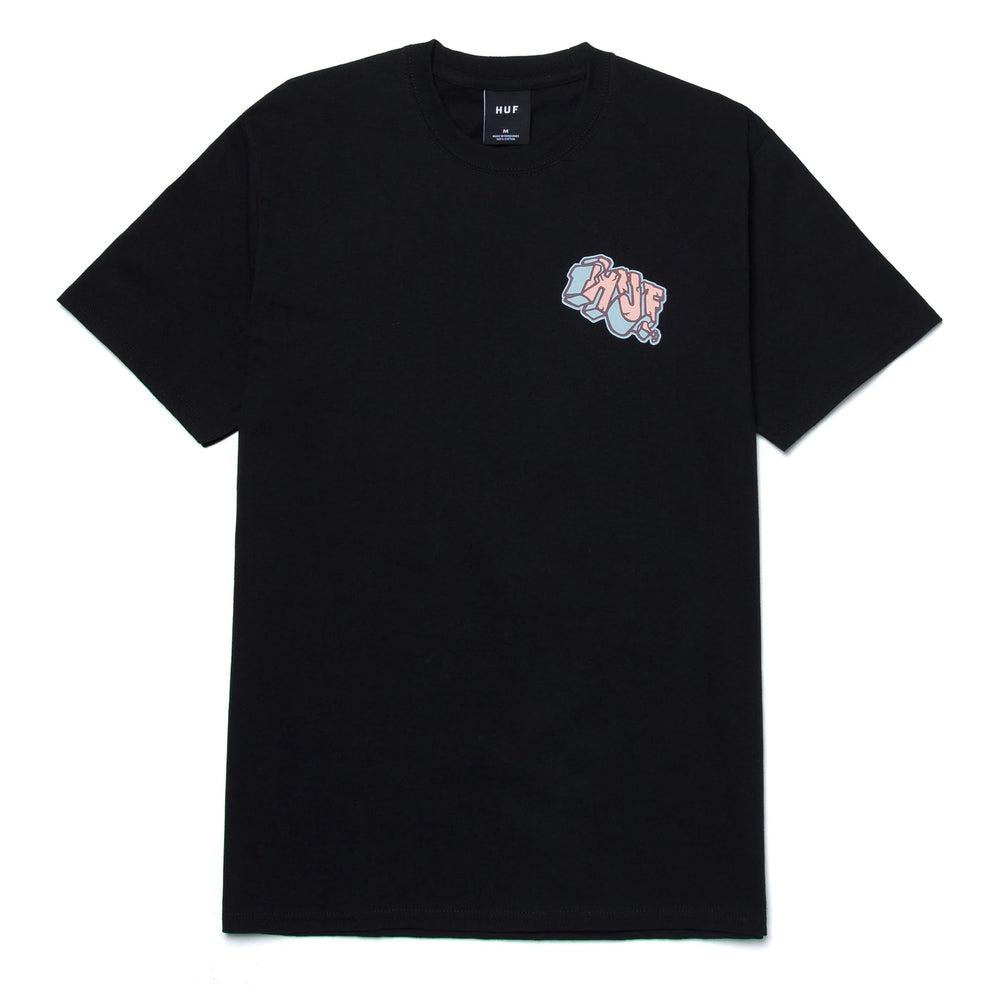 HUF QUAKE TRIPLE TRIANGLE T-SHIRT - BLACK