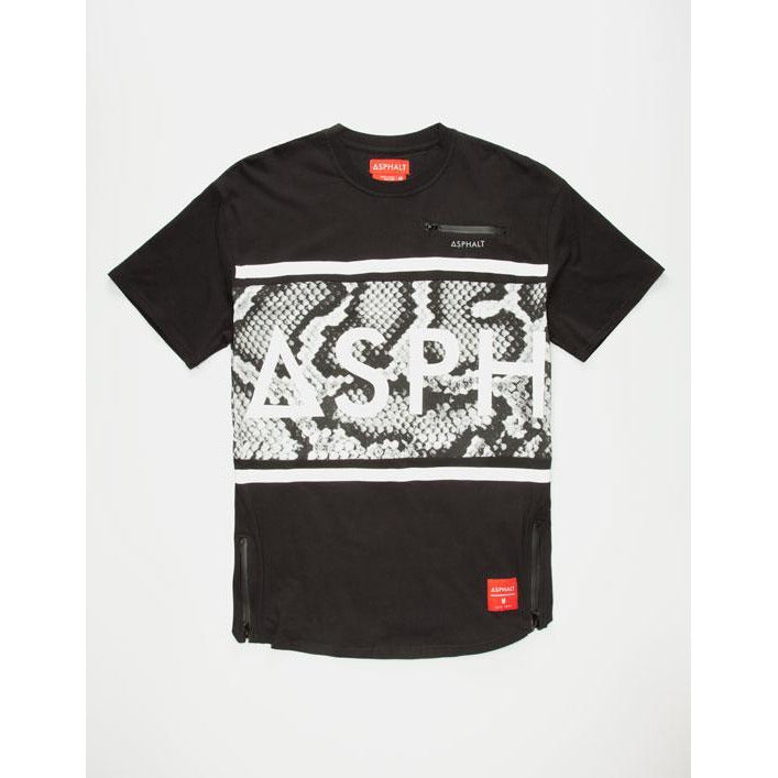 ASPHALT YACHT CLUB STRIKE WRAP AROUND T-SHIRT - BLACK