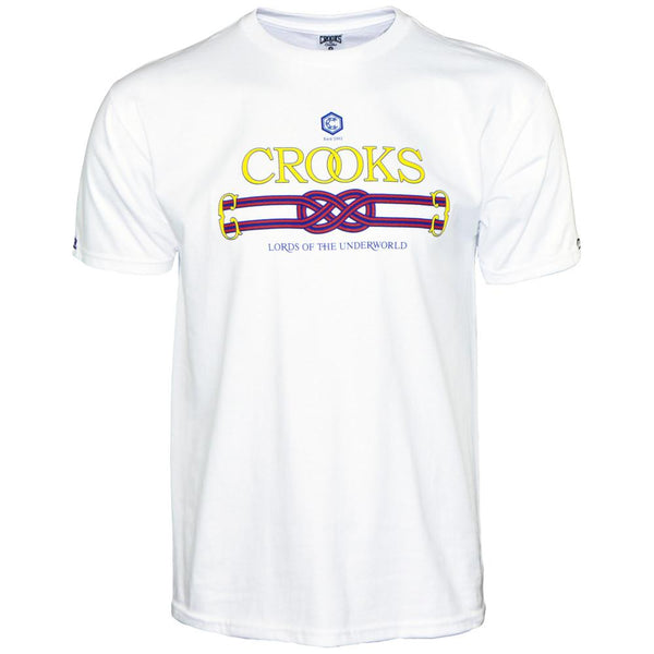 CROOKS & CASTLES UNDERWORLD CROOKS T-SHIRT - WHITE