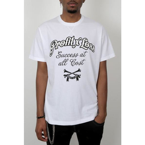 PROFIT X LOSS SUCCESS  T-SHIRT - WHITE