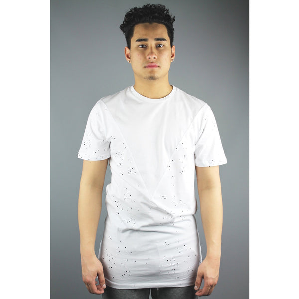 KING APPAREL V PANEL MIDNIGHT T-SHIRT - WHITE