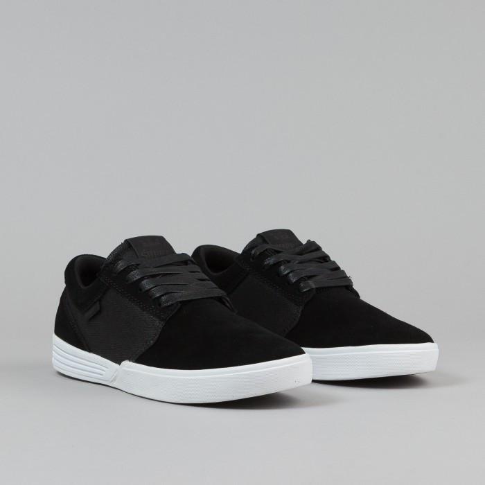 SUPRA HAMMER SKATE SHOES - BLACK/WHITE