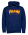 THRASHER SKATE MAG FLAME LOGO HOODIE - NAVY