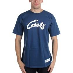 CROOKS & CASTLES RASCAL CC CREW KNIT T-SHIRT - NAVY