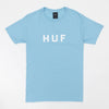 HUF ESSENTIALS OG LOGO SHORT SLEEVE T-SHIRT - LIGHT BLUE