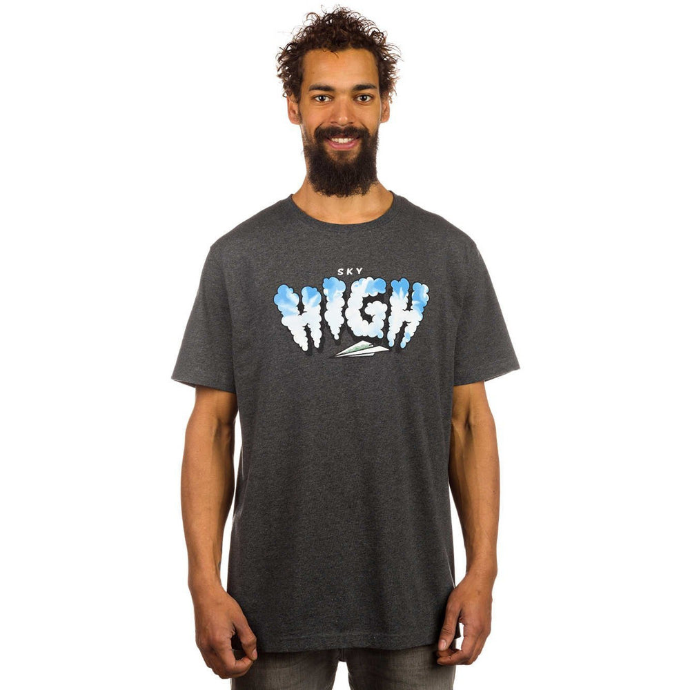 CAYLER & SONS SKY HIGH T-SHIRT - GREY HEATHER/BLUE