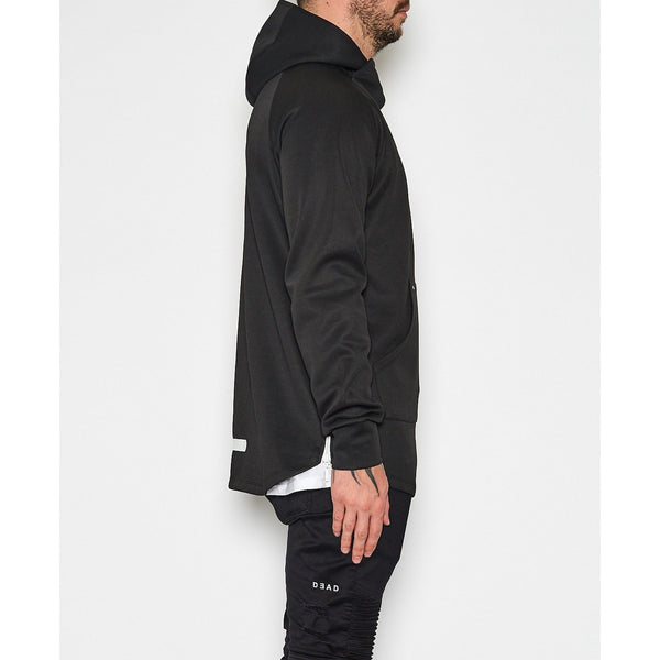 KING APPAREL STAPLE WRAP HOODIE - BLACK