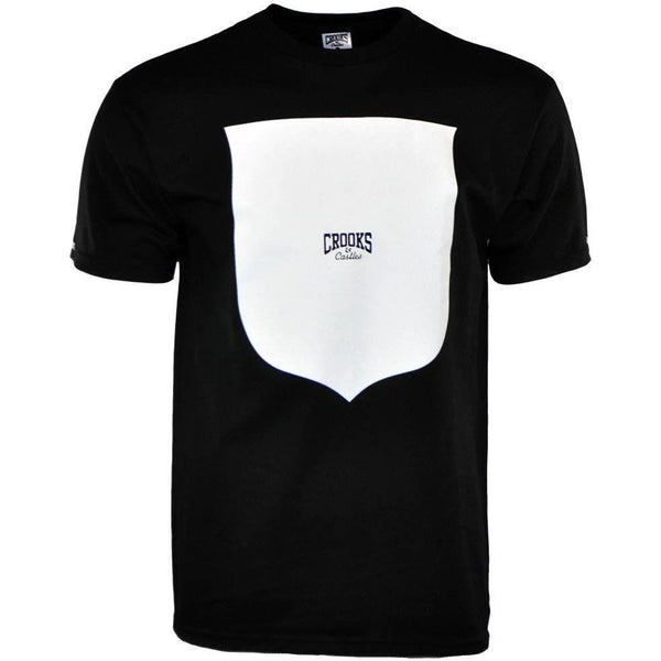 CROOKS & CASTLES CORE SHIELD T-SHIRT - BLACK