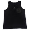 BLACK SCALE VIO POCKET VEST TOP - BLACK