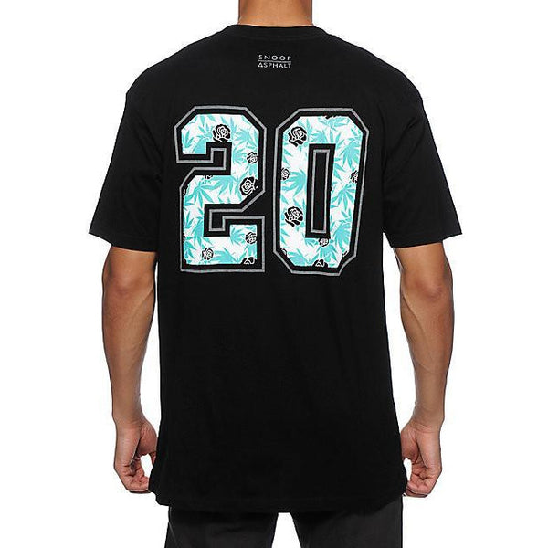 ASPHALT YACHT CLUB ROYAL X SNOOP DOG ROYAL KUSH T-SHIRT - BLACK