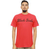 BLACK SCALE SCRIPT LOGO LOGOTYPE T-SHIRT - RED