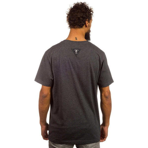 CAYLER & SONS SKY HIGH T-SHIRT - GREY HEATHER/BLUE