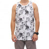 HUF FLORAL VEST TOP - WHITE/BLACK