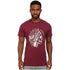 HUF CHIEF T-SHIRT - BURGUNDY HEATHER