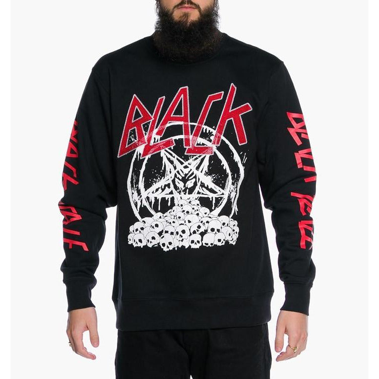 BLACK SCALE DIABOLIC SWEATSHIRT - BLACK/RED