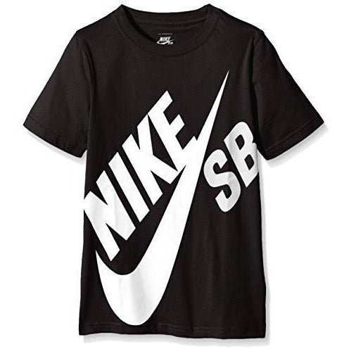 NIKE SB YOUTH BIG LOGO T-SHIRT - BLACK/WHITE