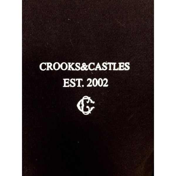 CROOKS & CASTLES SQUAD CREWNECK SWEATSHIRT - BLACK