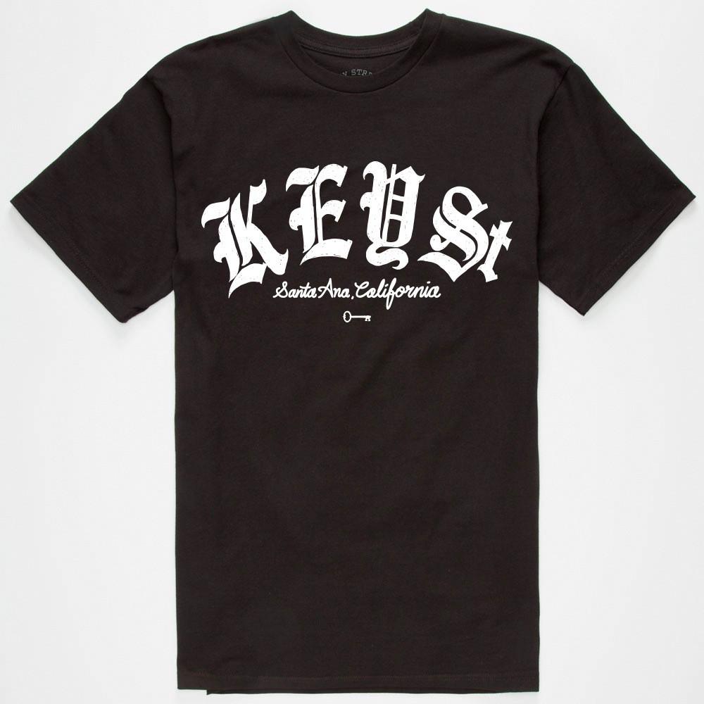 KEY STREET THE OLD ENGLISH T-SHIRT - BLACK
