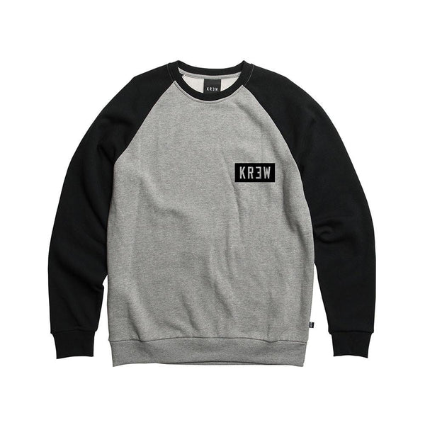 KR3W LOCKER BOX CREWNECK SWEATSHIRT - GREY HEATHER & BLACK