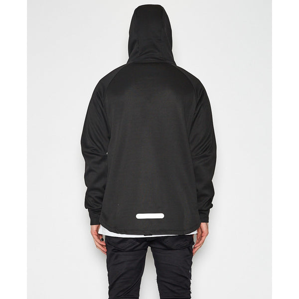KING APPAREL STAPLE WRAP HOODIE - BLACK